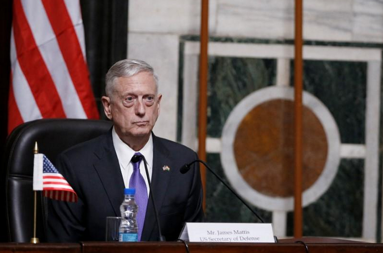 美国国防部长马蒂斯 (资料图/路透社)