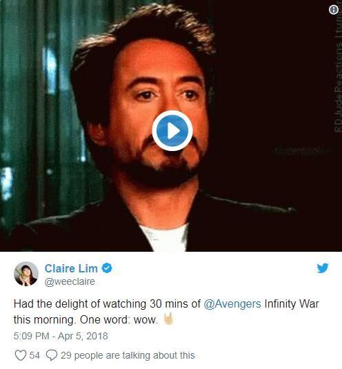 《复联3》试映前半小时 媒体:没找到鹰眼