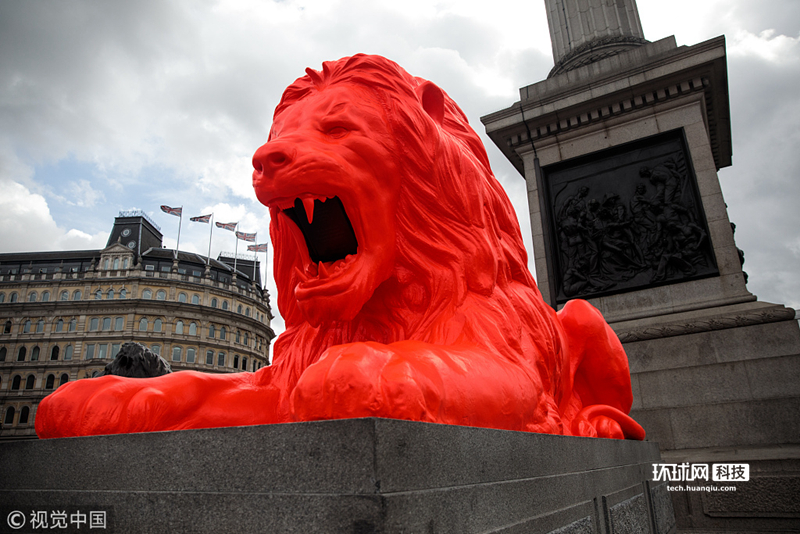 ai还能这么玩?伦敦红狮雕塑吼一嗓子就把单词变诗