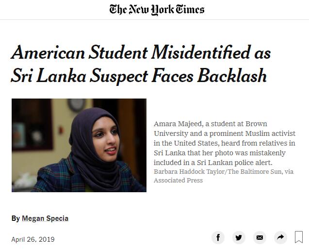 斯里兰卡警方配错照片,美大学生一觉醒来成嫌